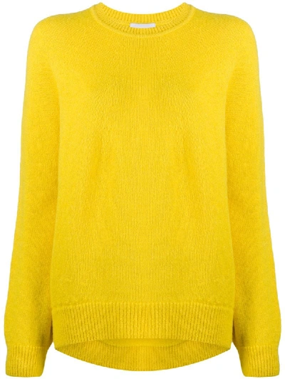 Christian Wijnants Slouchy Crew Neck Jumper In Yellow