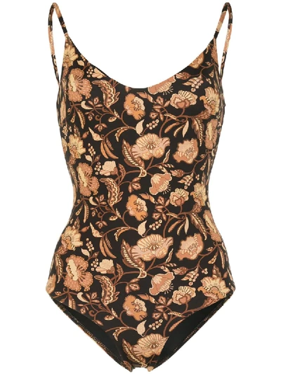 Matteau Floral Print Swimsuit In Multicolour