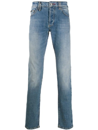 Philipp Plein Super Straight Jeans In Blue