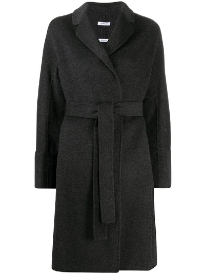 P.a.r.o.s.h Belted Wool Coat In Grey