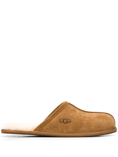 Ugg Scuff Sheepskin Slippers In Beige