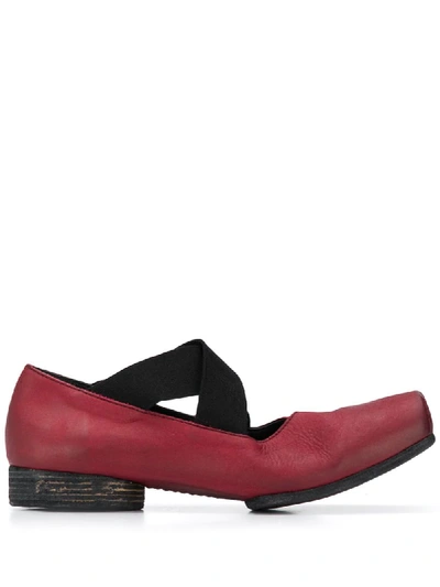 Uma Wang Red Leather Flats