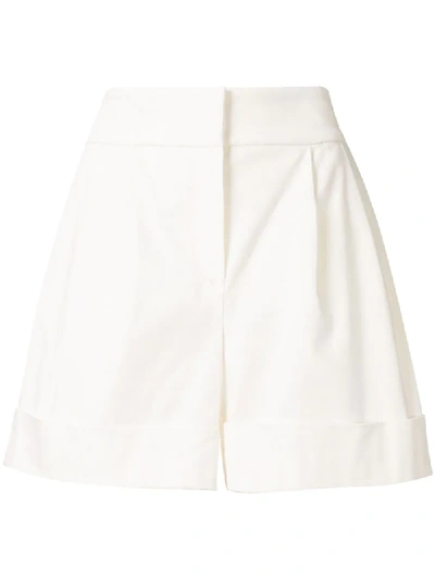 Alberta Ferretti Shorts Mit Umschlagsaum In White