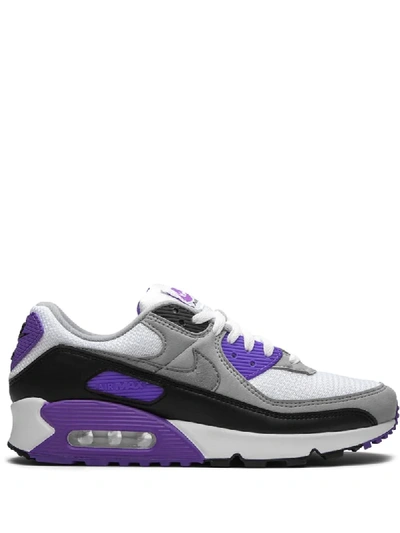 Nike Air Max 90 Leather And Textile Trainers In Grey