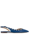 VALENTINO GARAVANI ROCKSTUD SLINGBACK BALLERINA SHOES