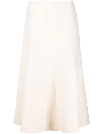 Valentino High-waisted A-line Skirt In Neutrals
