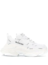 Balenciaga All-over Logo Triple S Sneakers In Black