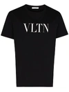 Valentino Vltn Print T-shirt In Black
