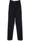 Société Anonyme Pleat-front Trousers In Blue