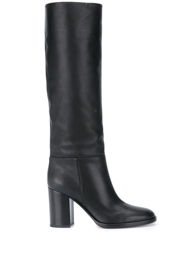 Gianvito Rossi Santiago 85mm Knee-high Boots In Schwarz