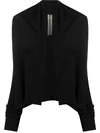 RICK OWENS RIBBED OPEN-FRONT CARDIGAN