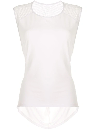 Michi Mesh Panelled Tank Top In White