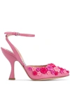 MOSCHINO FLORAL-DETAIL PUMPS