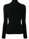P.a.r.o.s.h Leila Turtleneck Wool Sweater In Black