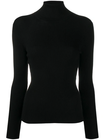 P.a.r.o.s.h Leila Ribbed Knit Jumper In Navy Blue