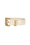 SAINT LAURENT LOGO LEATHER BELT,SLAU-WA121