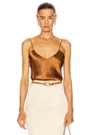 Nili Lotan Isabella Silk-satin Camisole In Whiskey