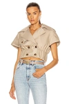 ALEXANDER WANG CROPPED SHIRT TRENCH JACKET,AWAN-WO127