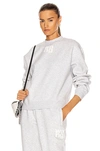 Alexander Wang T T By Alexander Wang Essential Terry Crewneck Sweatshirt In Light Heather Grey