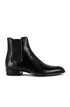 Saint Laurent Leather Wyatt Chelsea Boots In Black