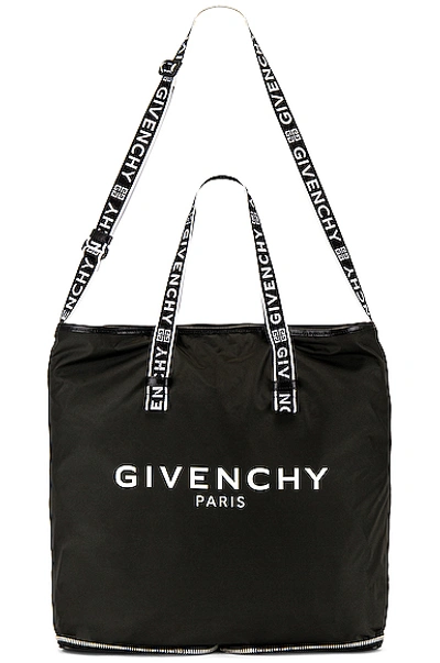 Givenchy 4g Logo-print Packable Shell Tote Bag In Black