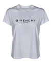 GIVENCHY CREW-NECK T-SHIRT IN WHITE FEATURING DESTROYED LOGO