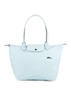 Longchamp Le Pliage Nylon Tote In Light Blue