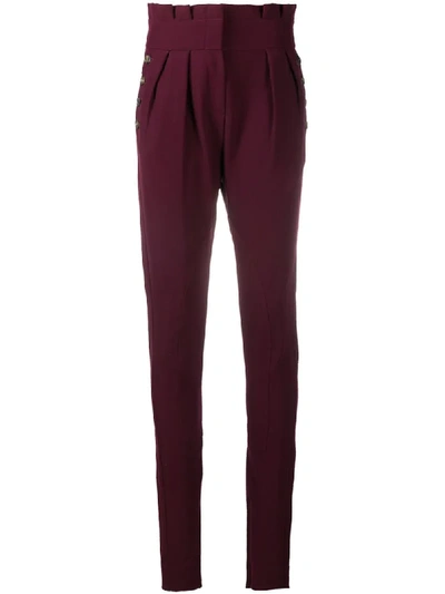 Pre-owned Dior 2000s  Slim-fit Trousers In Red