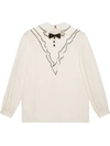 GUCCI RUFFLED SILK BLOUSE