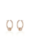 SPINELLI KILCOLLIN 18KT ROSE GOLD DIAMOND ARA HOOPS