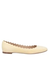 Chloé Ballet Flats In Light Yellow