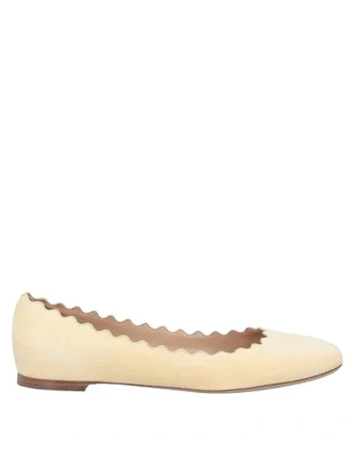 Chloé Ballet Flats In Light Yellow