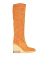 Tod's Knee Boots In Orange