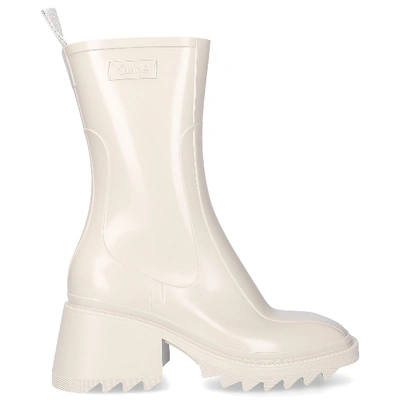 Chloé Betty 75mm Rain Boots In White