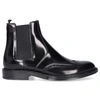 Saint Laurent Ceril Brogue-detail Leather Chelsea Boots In Black