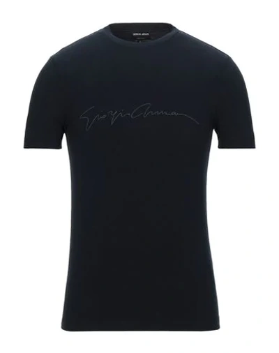 Giorgio Armani T-shirts In Dark Blue