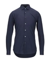 Bagutta Solid Color Shirt In Dark Blue