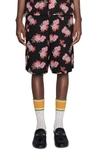 GUCCI PEONY FANTASY GG SILK JACQUARD SHORTS,624399ZAEP6