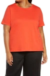 EILEEN FISHER ORGANIC COTTON T-SHIRT,S0PID-T5442X