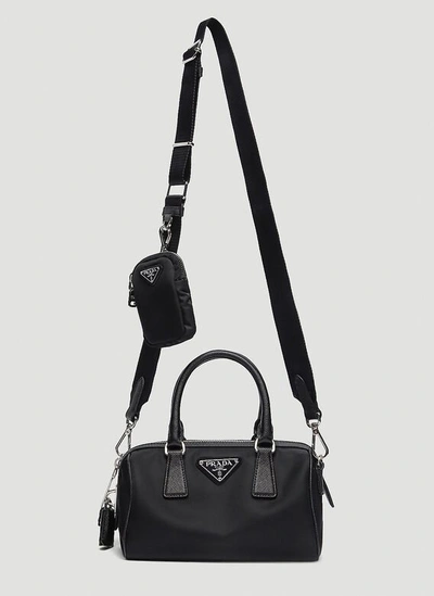 Prada Re-edition 2005 Nylon Shoulder Bag In Black