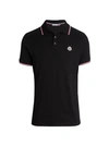 Moncler Jersey Polo In Black