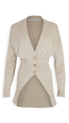 ALEXANDER WANG OVERSIZED CARDIGAN WITH SMOCKED WAIST