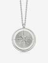 Astley Clarke Celestial Compass Sterling Silver And Sapphire Necklace In Sterling Silver