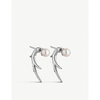 SHAUN LEANE SHAUN LEANE WOMENS SILVER CHERRY BLOSSOM TALON STERLING SILVER AND PEARL EARRINGS,26352653