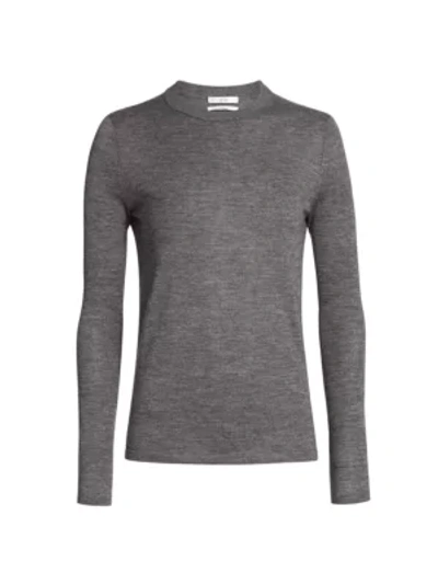 Co Marled Cashmere Long-sleeve Shirt In Grey