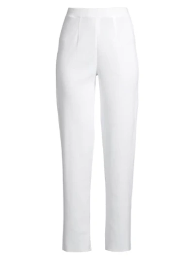 Misook Straight-leg Trousers In White