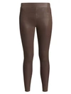 L Agence L'agence Rochelle Pull On Coated Jeggings In Brown