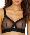Dkny Sheers Mesh Cutout Bralette Dk4084 In Black