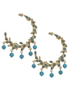 CHRISTIE NICOLAIDES BIANCA HOOPS TURQUOISE