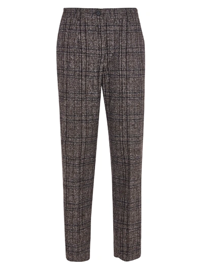 Dolce & Gabbana Slim Checked Trousers In Multicolor